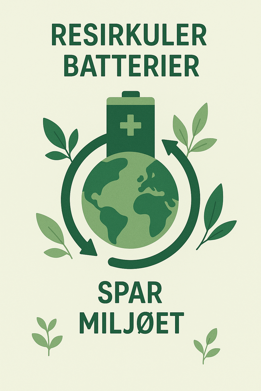 Resirkulering av batterier spar miljøet