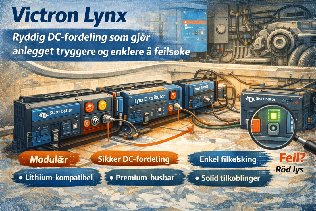 Victron Lynx: ryddig DC-fordeling som gjør anlegget tryggere og enklere å feilsøke
