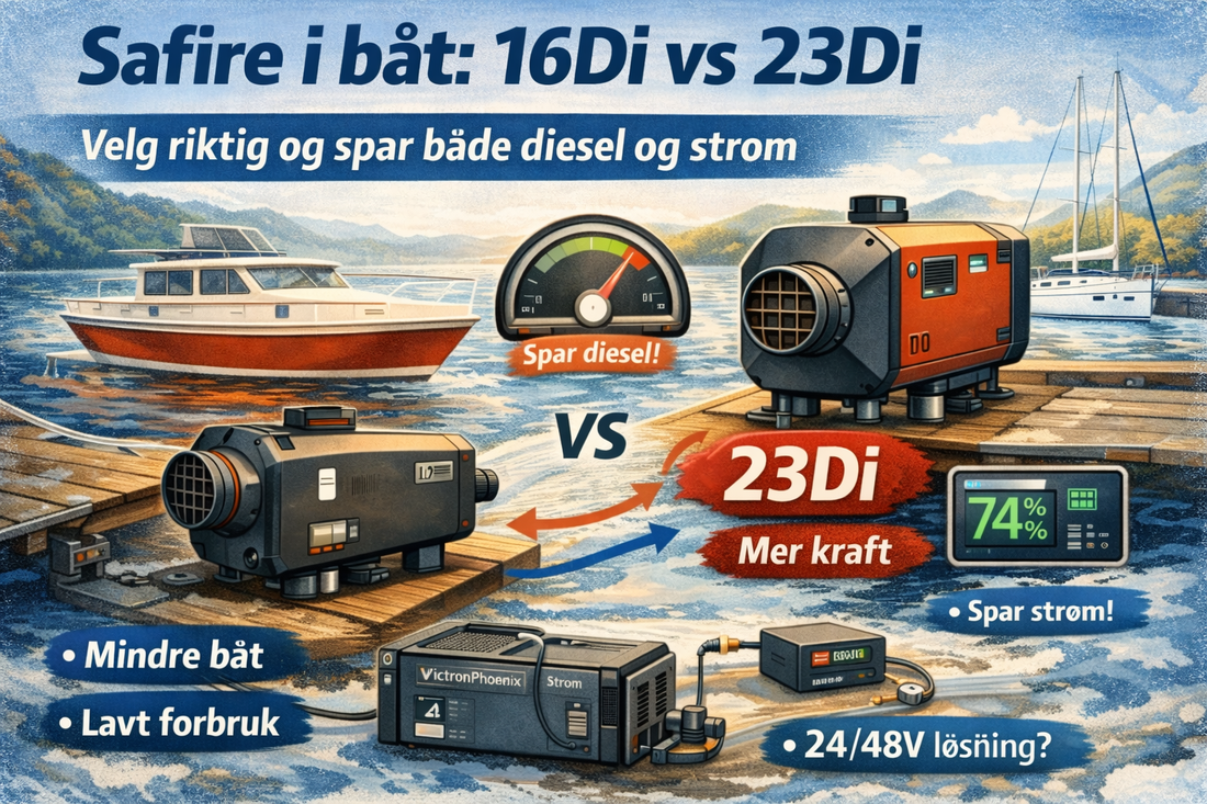 Safire i båt: 16Di vs 23Di – velg riktig og spar både diesel og strøm