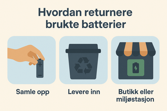 Forskjellen mellom retur av husholdningsbatterier og bilbatterier