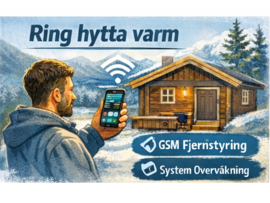 Ring hytta varm: Safire fjernstyring med GSM eller integrasjon i strømsystemet