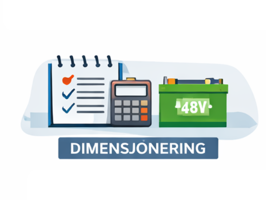 Slik dimensjonerer du et 48V solcelleanlegg til hytte eller off-grid
